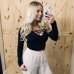 Long sleeve crop top